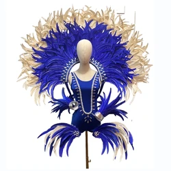 Custom Feather Wings Stage Rave Outfit Costume Nightclub Burning Man Woman Drag Queen Dancer Showgirl Dance Show Performance