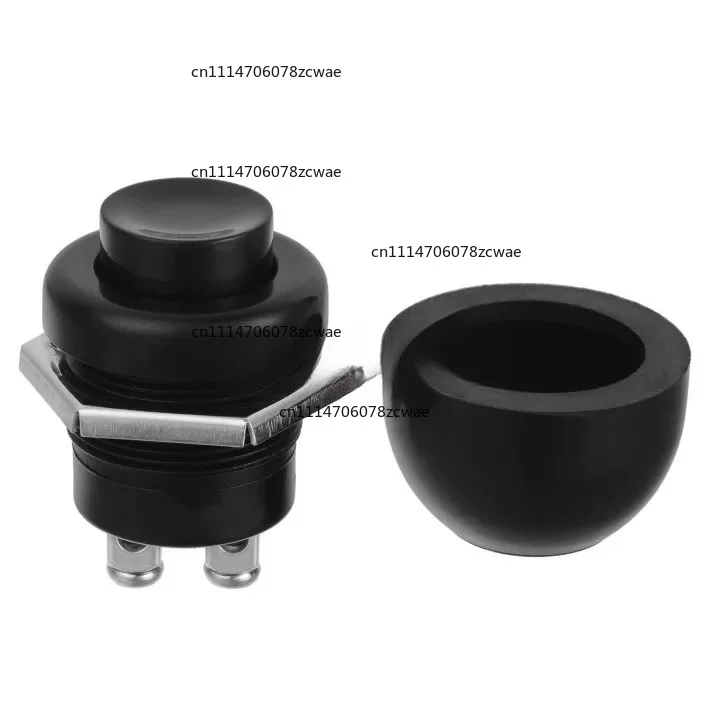 For Car Excavator Truck Modification Parts 12V 24V 22mm Hole Waterproof Cap Self‑reset Horn Start Button Switch 2P