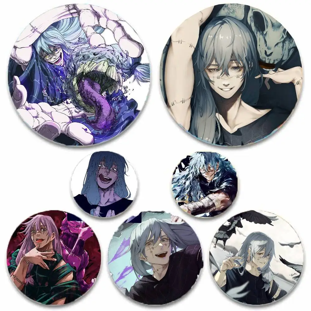 M-mahito Jujutsu Kaisen Anime Pins Brooch Cartoon Badge For Friend Backpack Clothes Collect Accessories Jewelry Gift
