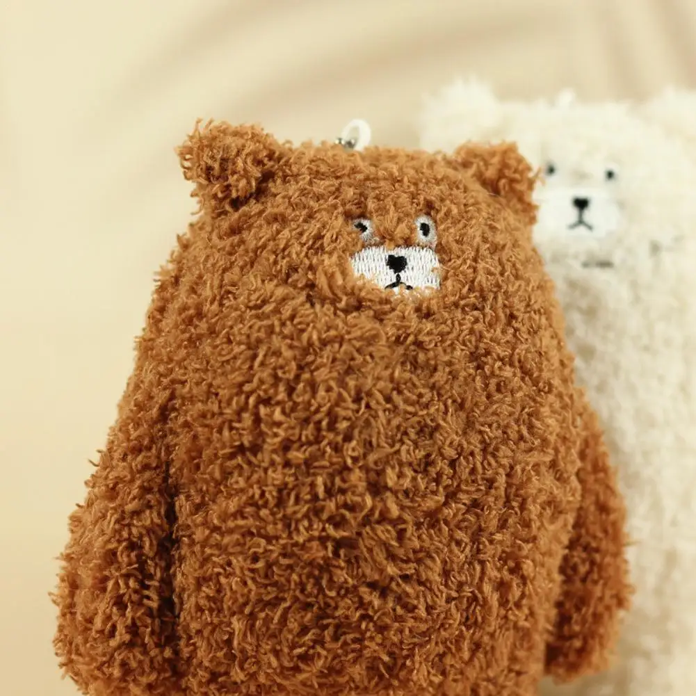 Cute Plush Keychain Plush Bag Charm Fluffy Doll Pendant Mini Animal Keyring Backpack Ornament Gift