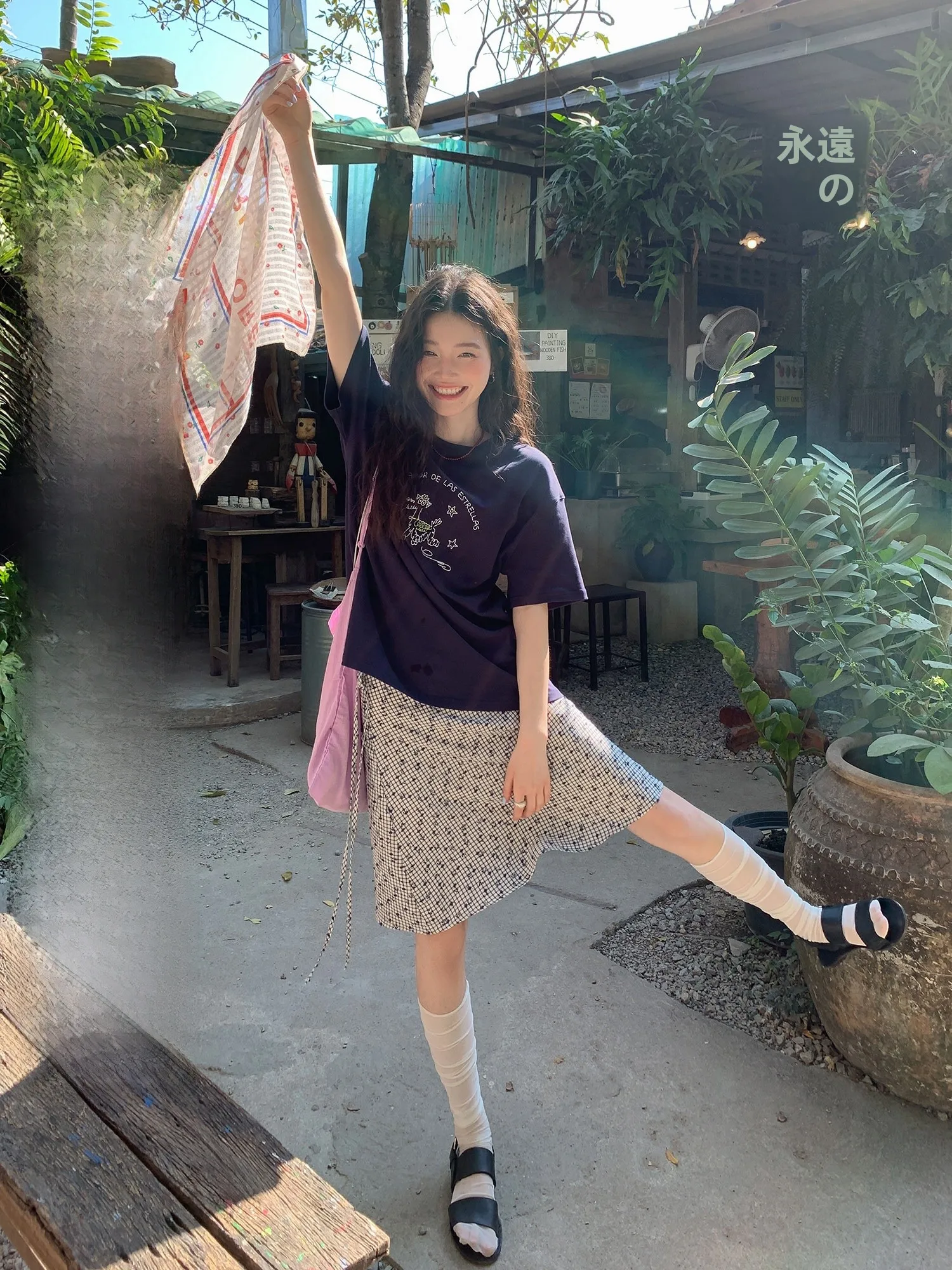 

Юбка А-силуэта с высокой талией, с цветочным принтом, летняя, новая модель, корейский стиль, женская модная короткая юбка, микс брендов