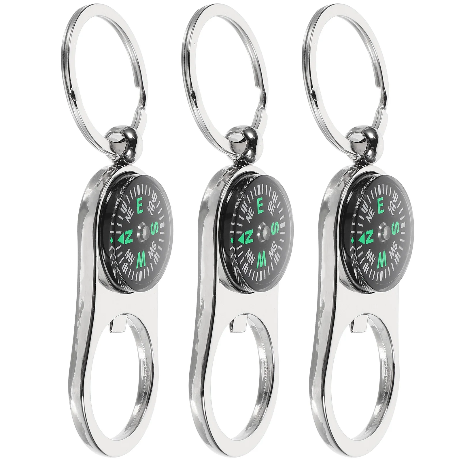 

3pcs Compass Keychain Key Mini Alloy Key Pendant for Keys Decor Camping Hiking Lightweight Outdoor Travel