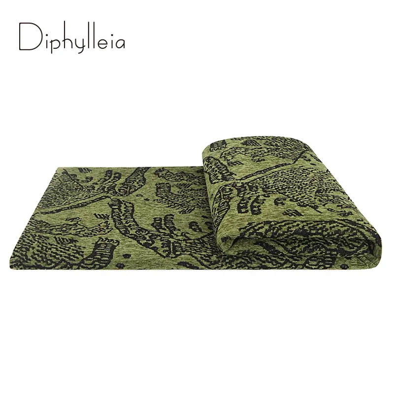 Diphylleia Mountain Tiger Woven Throw Blanket Retro Charm With Contemporary Luxury Decorative Rug Bed Scarf For Home Villa Hotel