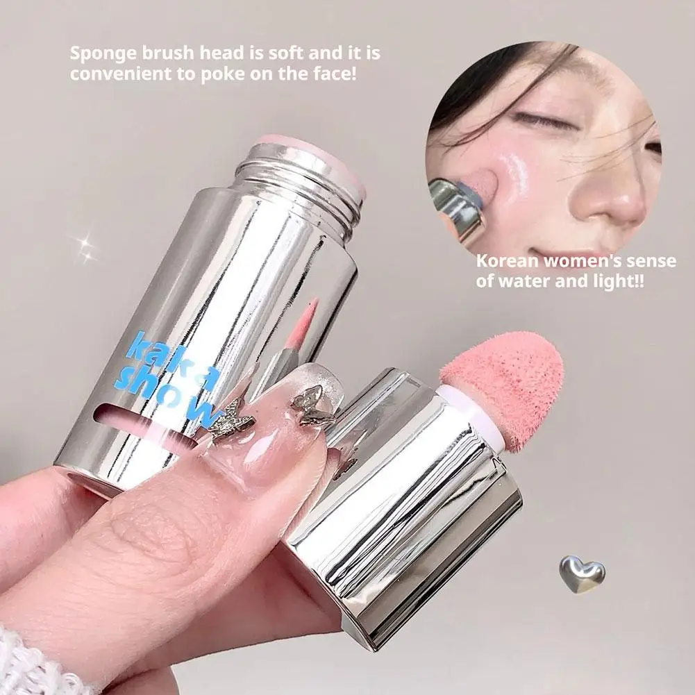 أحمر خدود سائل للوجه، مكياج يدوم طويلاً، مكياج غير لامع، كريم أحمر خدود سائل طبيعي، كريم أحمر خدود عاري منخفض التشبع #4