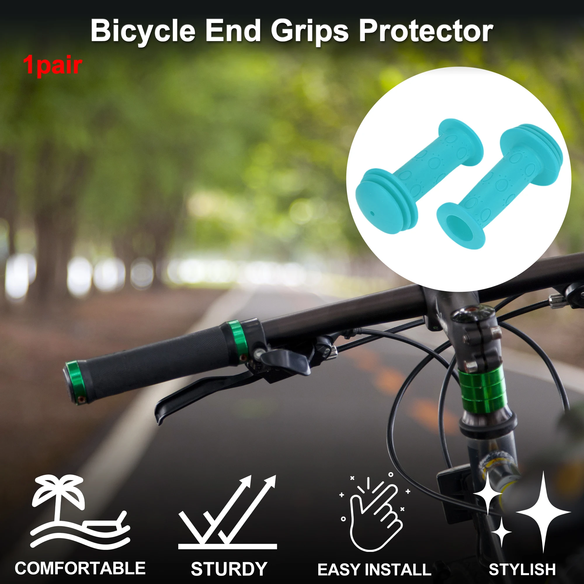 

X Autohaux велосипедный руль, 95 мм, легкий протектор для MTB, синий, 1 пара