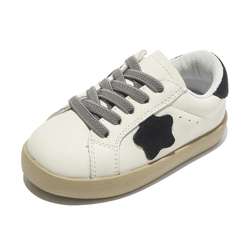 Zapatillas deportivas antideslizantes para niño y niña, zapatos informales blancos con gancho, transpirables, para exteriores