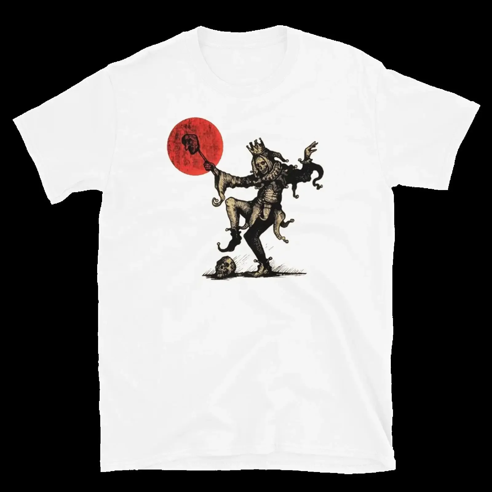 TANZ IM ANTEIL DES TODES TAROTKARTE STRAßEN-TATTOO BEDRUCKTES T-SHIRT Vintage Gewaschen Atmungsaktiv Stilvoll Bequem Dehnbar