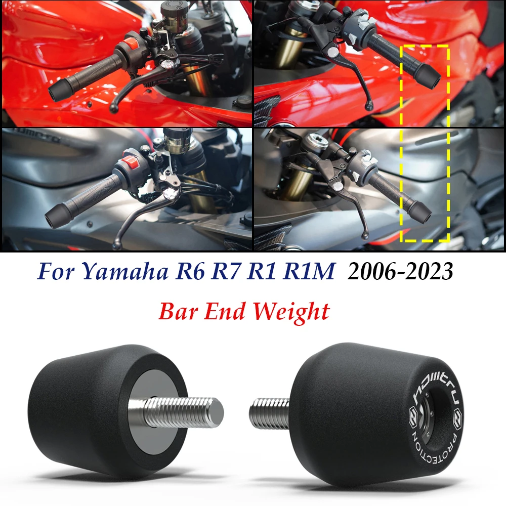 

For Yamaha R1 2022 / R1M / R6 / R7 2006-2023 Motorcycle Handle Bar End Weight Grips Cap handle weights