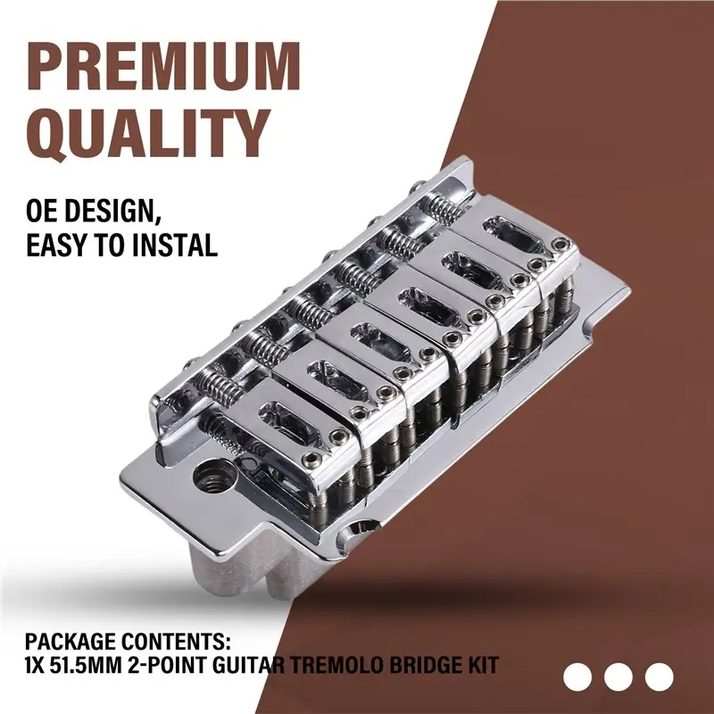 A99I-Guitar Tremolo Bridge 51.5Mm 2-Point Design 36Mm Short Zinc Block For Squier Electric Guitar Accessories