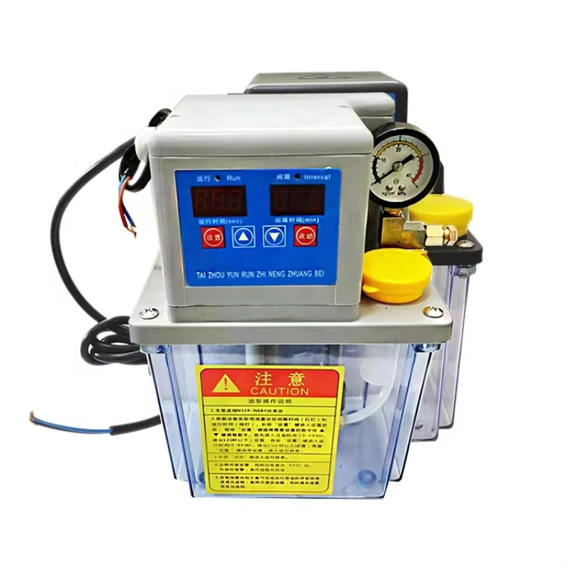 Sistema de lubricación de bomba de aceite automática Bomba de engranajes de aceite eléctrica 1l 2l para enrutador Cnc