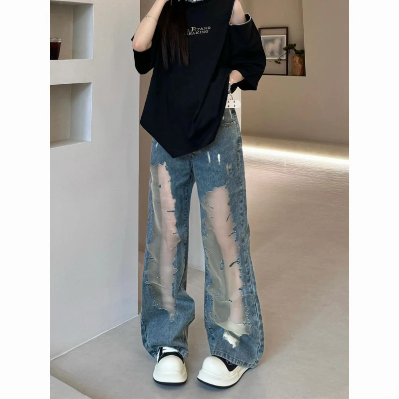 

Retro Washed Gradient Jeans Children's Summer Design Feels Hollow and Destroys The Texture of Micro-pants