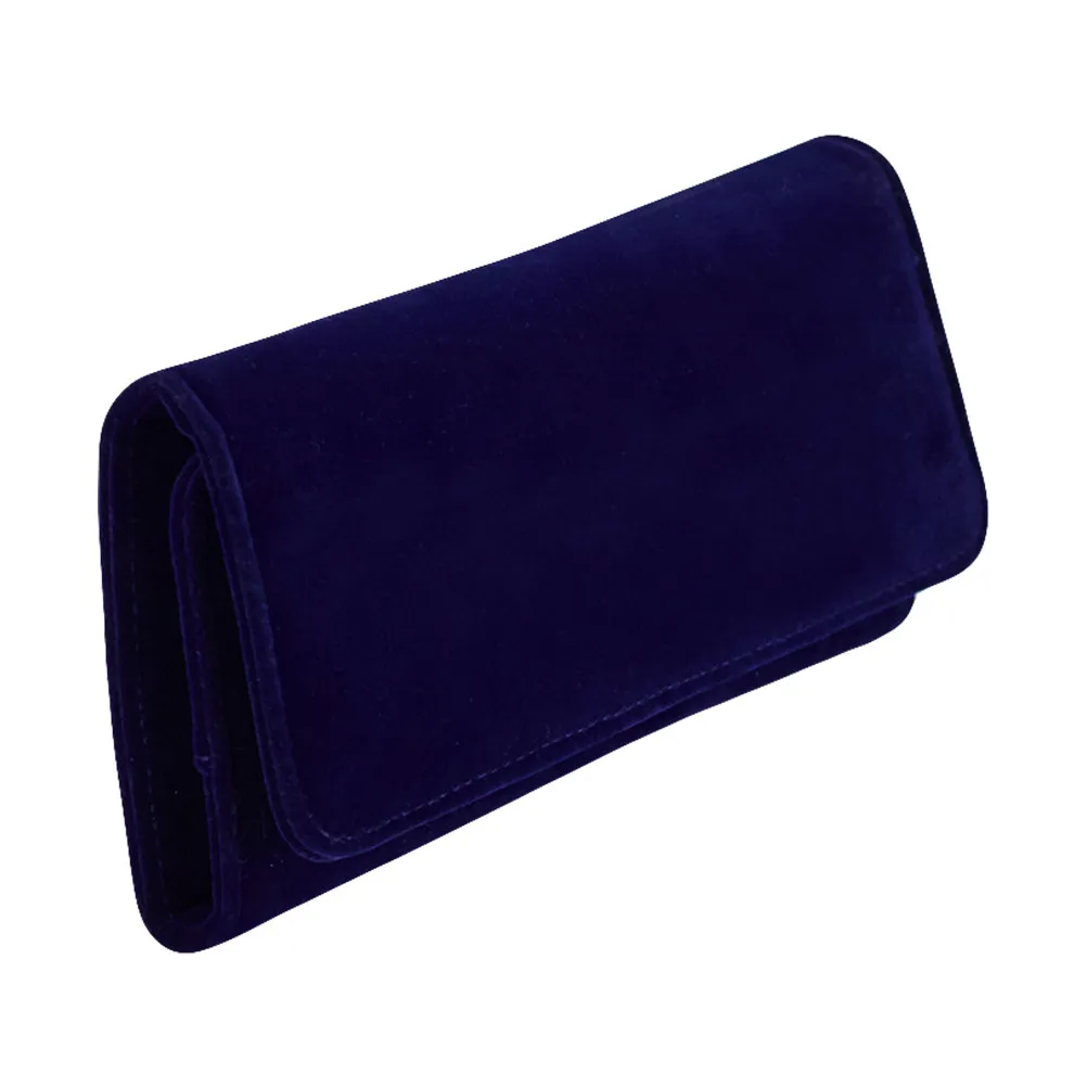 

Высококачественный замшевый рулонный органайзер для украшений: мягкая текстура, компактный размер, сумка для хранения украшений для путешествий и домашнего использования (для ожерелий, колец, серег)