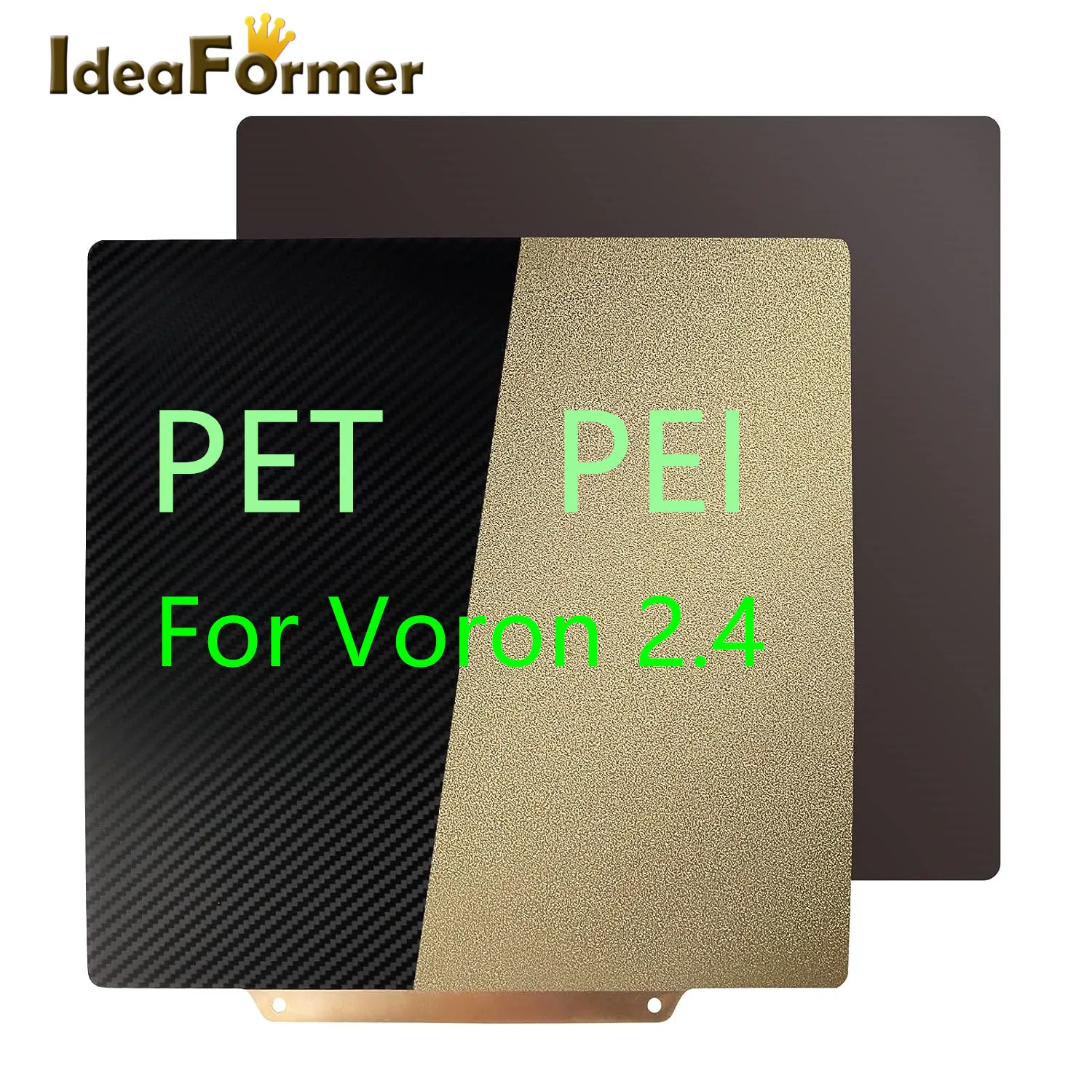 Magnetic PET PEI plate for Voron 2.4 350x350mm Steel Sheet PEI Double Sided Carbon PET Build Plate for Voron 2.4 3D printer Bed