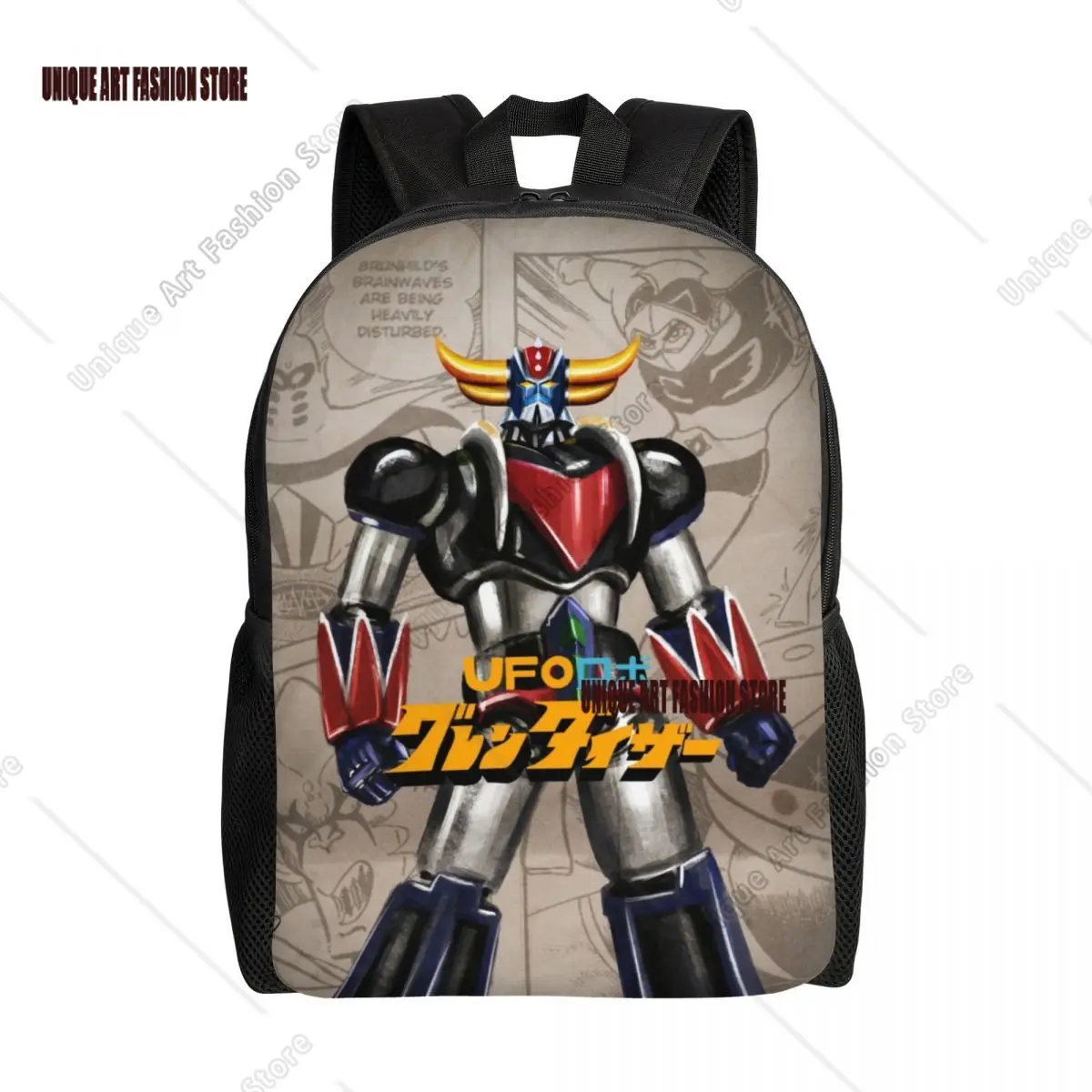 

Рюкзаки аниме Grendizer с 3D принтом для мальчиков и девочек, НЛО-робот Goldorak, школьные дорожные сумки для колледжа, сумка для книг, подходит для 15-дюймового ноутбука