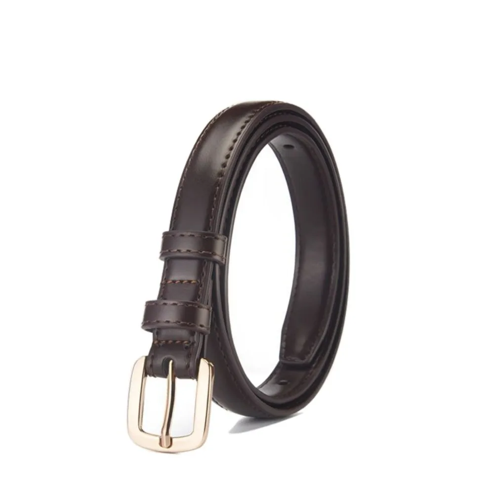 Black Needle Buckle Leather Fashion Belt with Jeans Belt Strap PU Leather Waist Belt Simple Ins Korean Style Waistband Daily