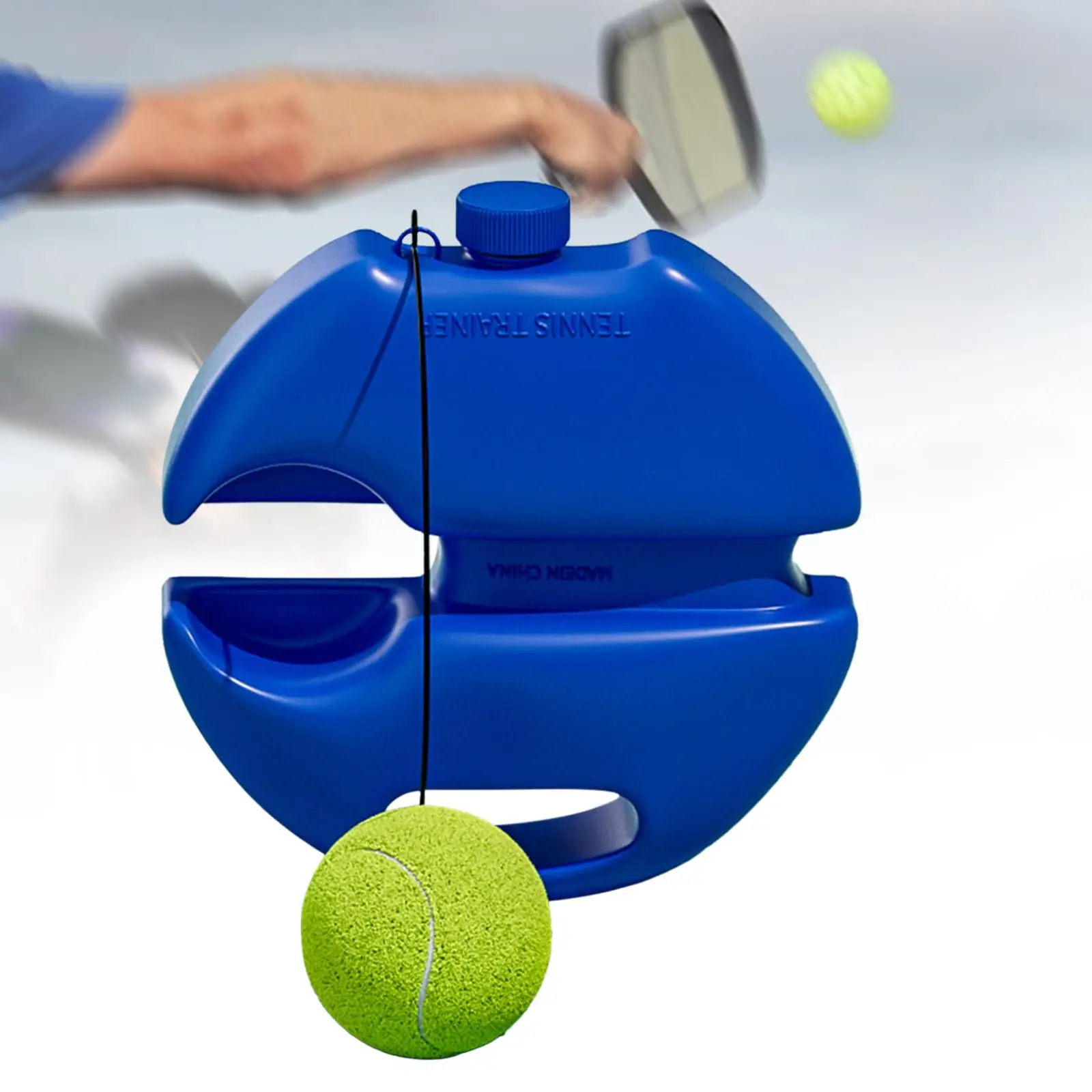 Tennis-Trainer-Ball, einzelner spielender Tennis-Trainer mit Seilball