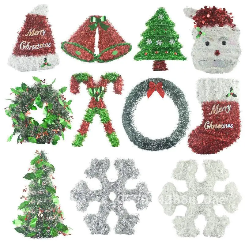 

Christmas decorations pendant Christmas tree bell snowflake ornaments snowman window decoration Christmas wreath ornaments