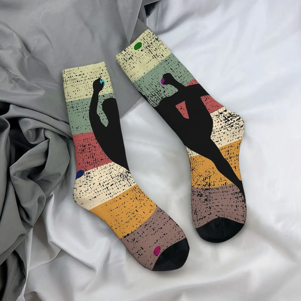 

All Seasons Crew Stockings Bouldering Climbers Rock Climbing Wall Printed Socks Long Socks for Men Women Valentine's Day Gifts