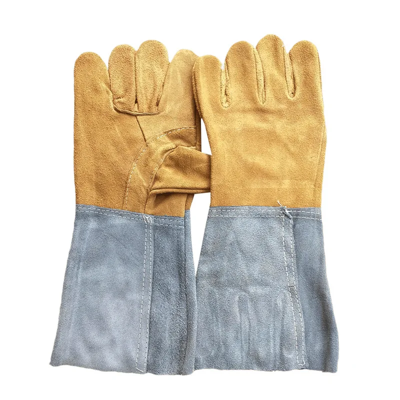 Work Gloves Cowhide Leather Workers Work Welding Safety Protection Garden Sports Motorcycle Driver Clothing Accessories Gloves