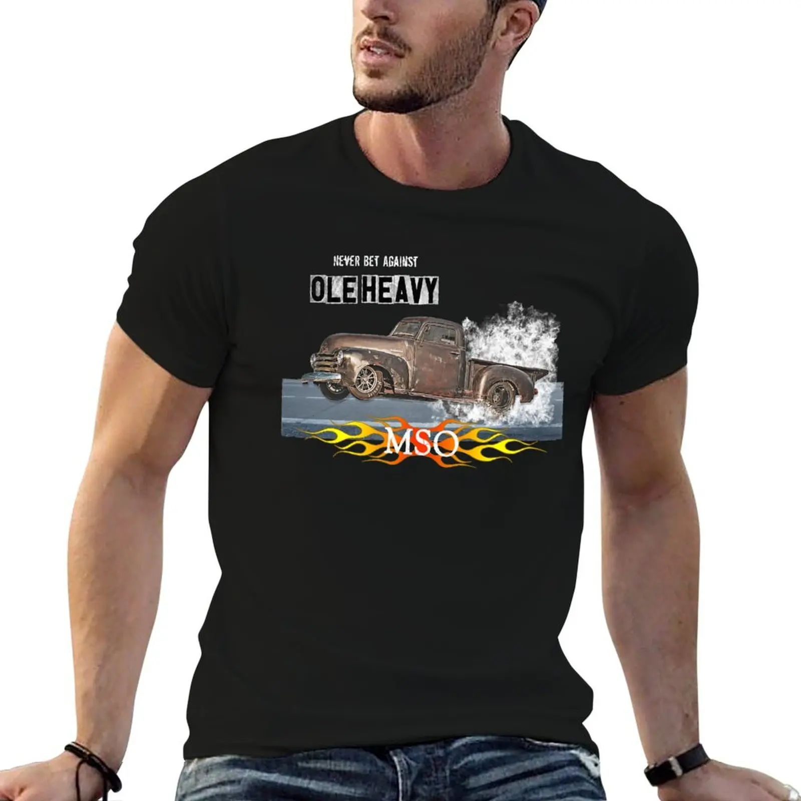 Camiseta masculina casual Ole Heavy, Ziptie, Heifer, JJ D Boss, Memphis Street Racing, Outlaws Street