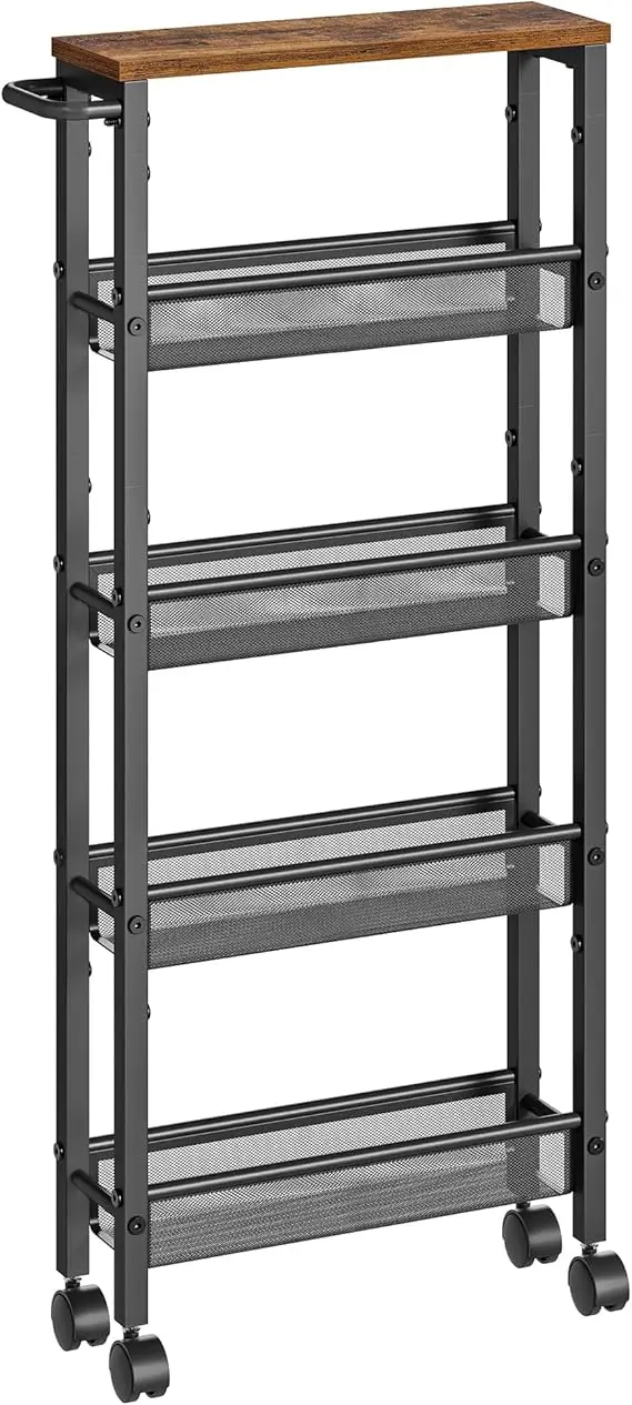 VASAGLE side trolley, VASAGLE trolley 5 levels, narrow, small spaces, 13x41x99.6 cm