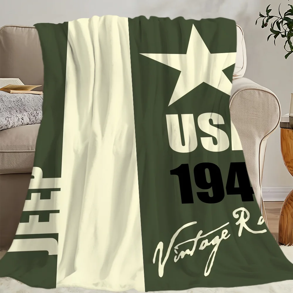 

Fashion Racing Cras J-Jeep Blanket Skin friendly comfort warm soft plush blanket suitable sofa living room office bedroom