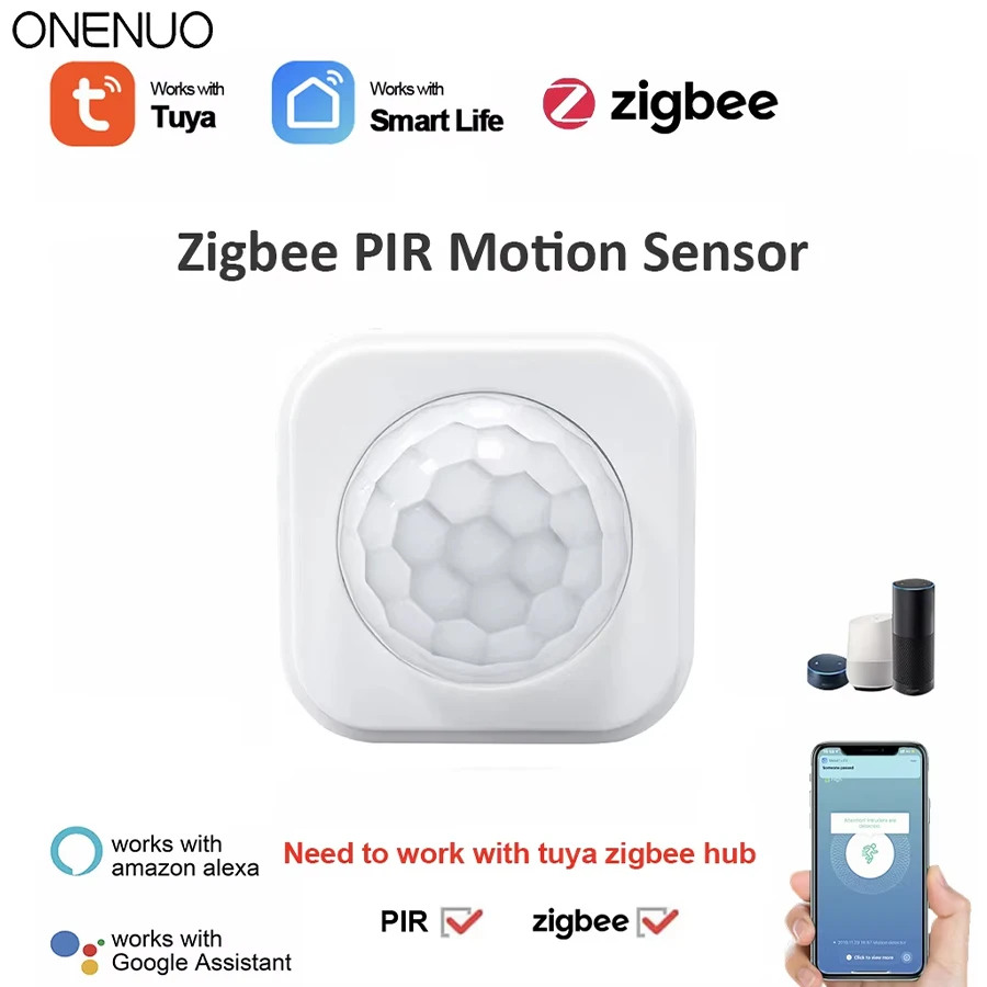 ONENUO زيجبي الإنسان PIR محس حركة كاشف الأمن الحياة الذكية تويا زيجبي حركة PIR كاشف يحتاج بوابة زيجبي/محور