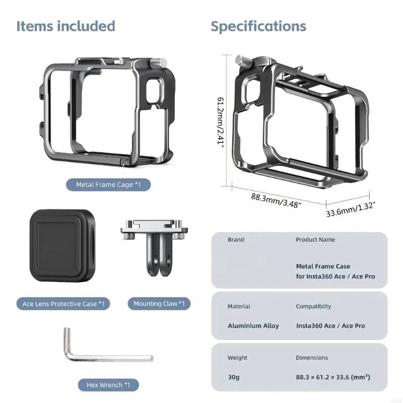 قفص إطار الألمنيوم B0KF لـ 360 MECK CAGE CAMERA CAMERA