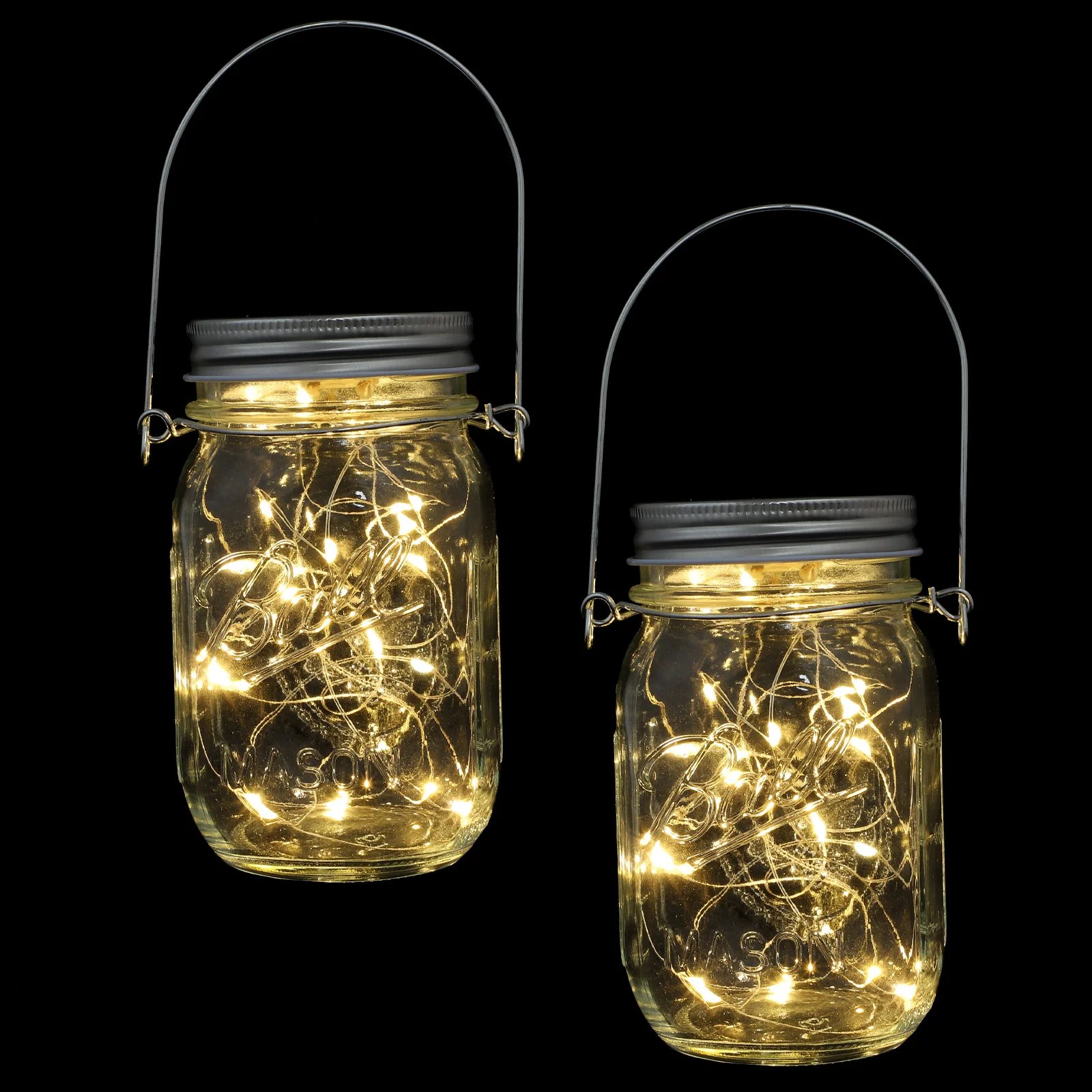 2 قطعة ميسون جرة ضوء الزجاج الزخرفية زجاجة معلقة مصباح ساحة حديقة مصابيح خارجية ديكور جرة ضوء أضواء زجاجة معلقة