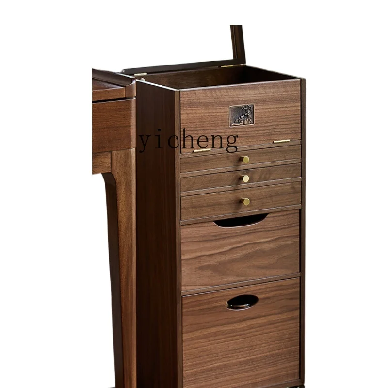 

ZF Bedroom Cosmetics Storage Cabinet Floor Home High-End Dustproof Jewelry Storage Trolley