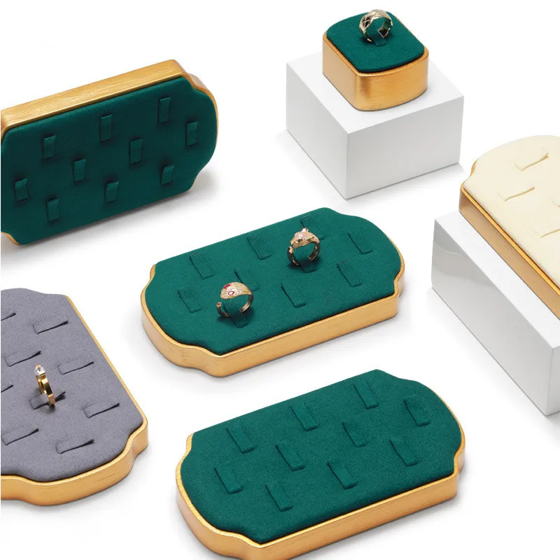 

Высококачественная стойка для демонстрации ювелирных изделий из микрофибры, лоток для хранения колец, роскошный органайзер для ювелирных изделий, витрина для ювелирного магазина