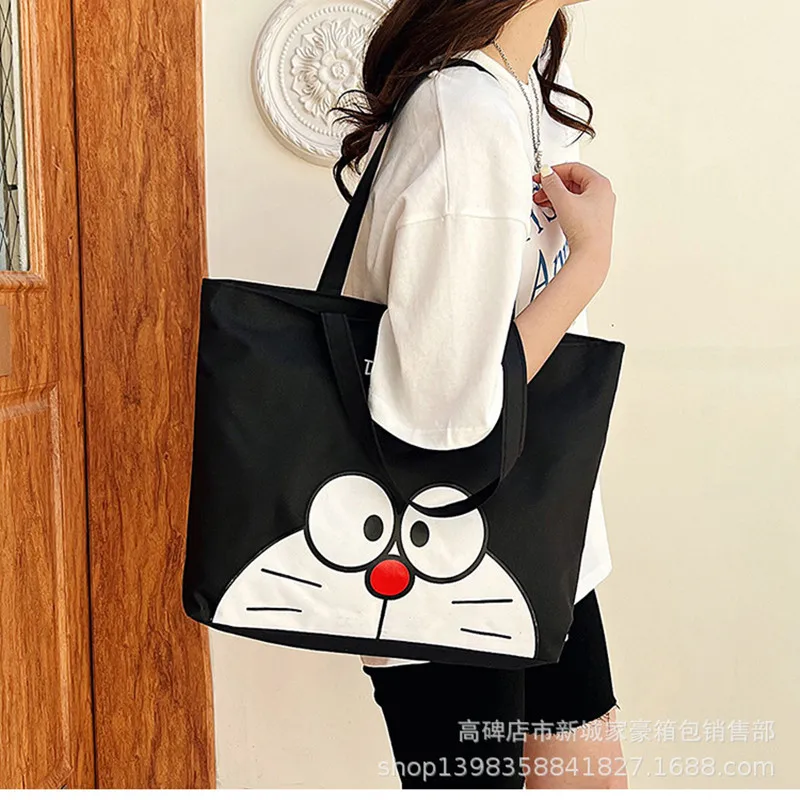 40cm Doraemon girl women cute shoulder bag Travel shopping storage bag hildren canvas cartoon fashion High capacity boy handbag