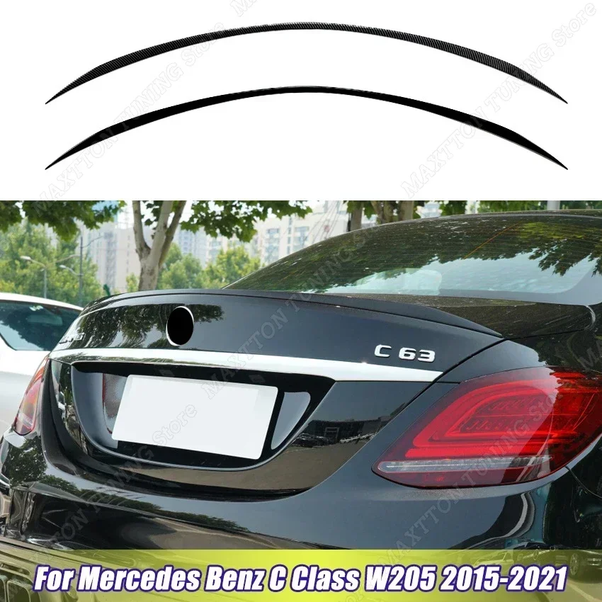 Car Tail Wing Rear Trunk Lid Spoiler Lip Body Extension Kits For Mercedes Benz C Class W205 2015-2021 C180 C200 C260 C43 C63 AMG