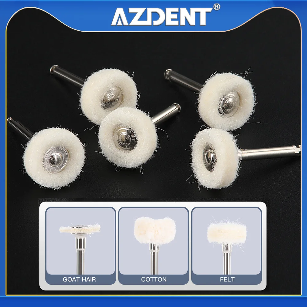 3Boxes(5pcs/box) Azdent DENTAL Polishing Brush Wheel For Low-Speed Handpiece Dentistry Teeth Polisher 3 Types Optional