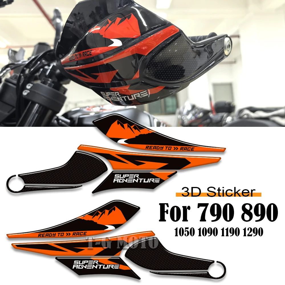 

Motorcycle For 790 890 1050 1090 1190 1290 Adventure R ADV Hand Guard Handguard Handshield 3D Stickers Decals