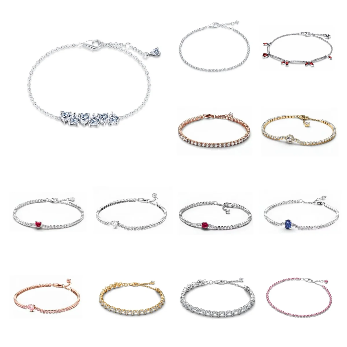 New 925 Silver Elegant Shining Zircon Tennis Bracelet - The Perfect Gift for Valentine's Day Birthday Anniversary