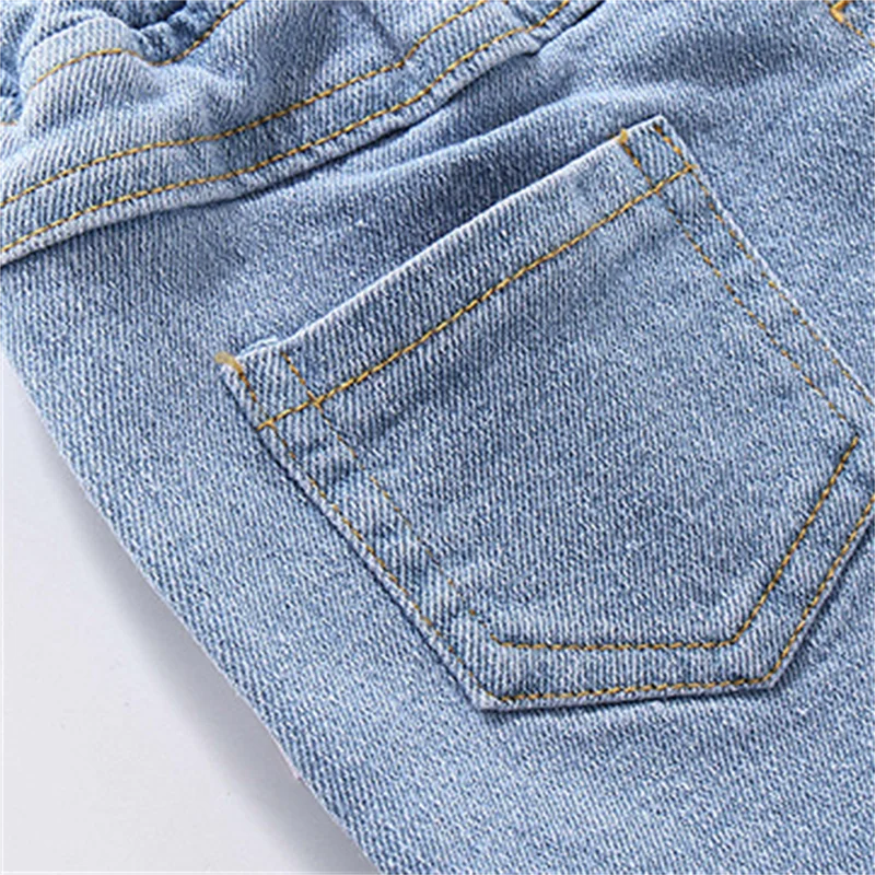 1-5 Y Fahion Children Summer Pants Infant Sweet Red Heart Baby Girl Kid Casual Denim Shorts Pocket Design Children Jeans Clothes