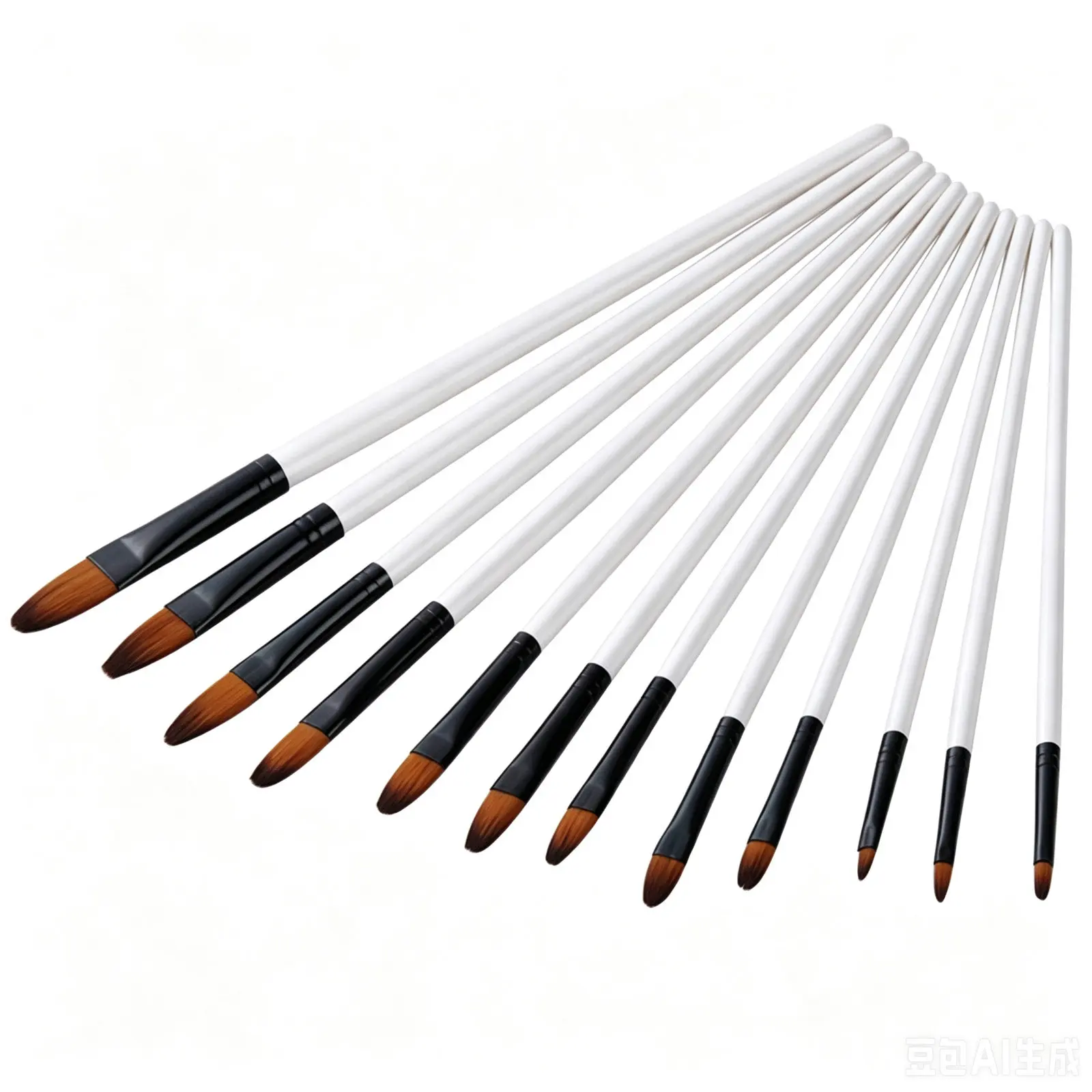 12Pcs Wooden Watercolor Brush Set Professional Grade Art Brushes Students Artists Detailed Work Sturdy Handle Synthetic