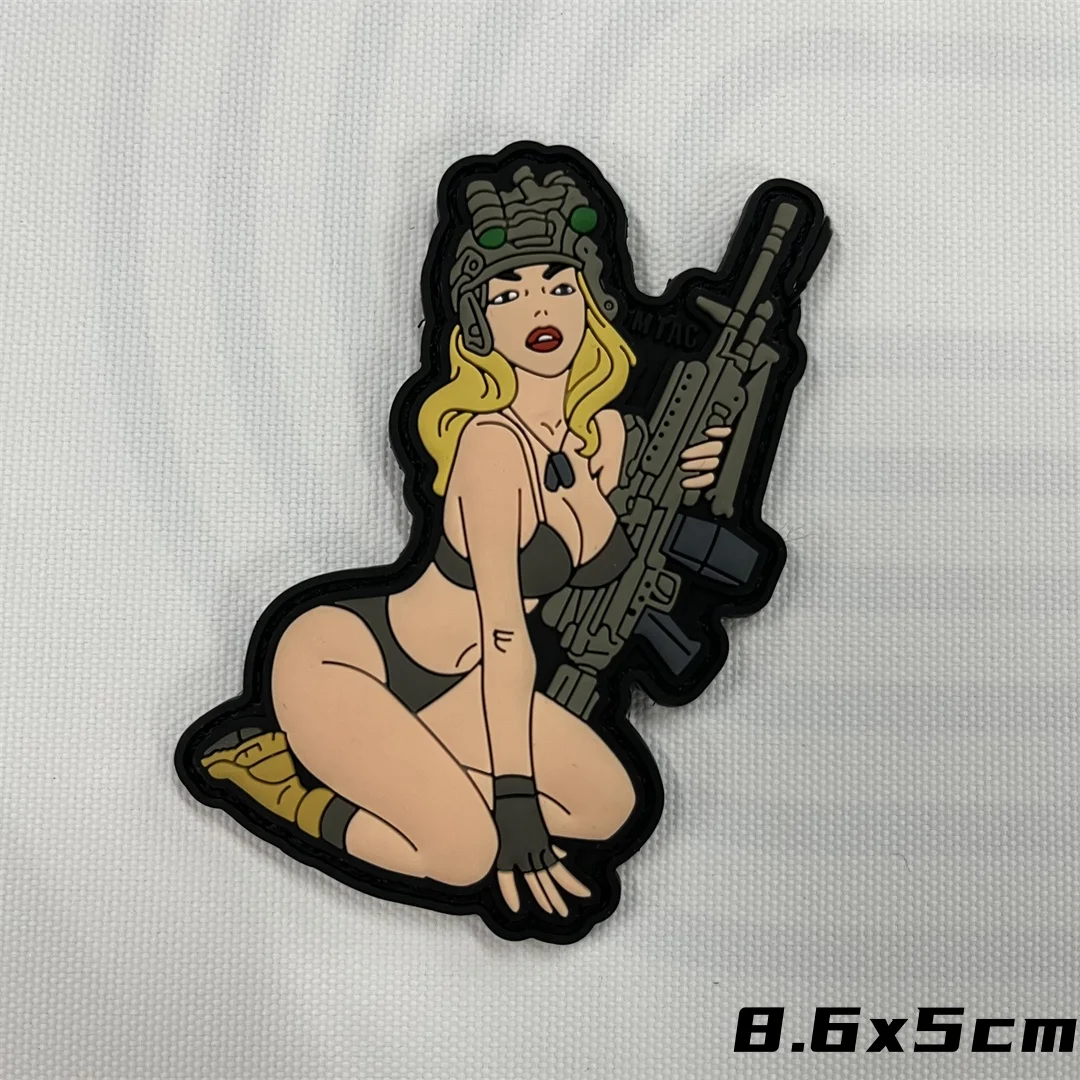 رقع تكتيكية من كلوريد البولي فينيل وحلقة ، جمال مثير من AK ، شارة معنويات ، ملصق ديكور حقيبة ظهر ، رقعة عسكرية #4