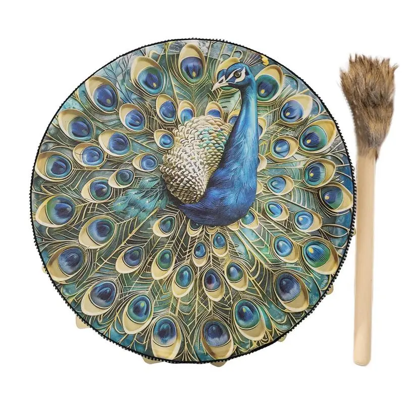 

Spiritual Shamanic Drum Native Instruments Shaman Drum Siberian Drum Bird Pattern 9.8 Inch Spiritual Instrument For Spiritual
