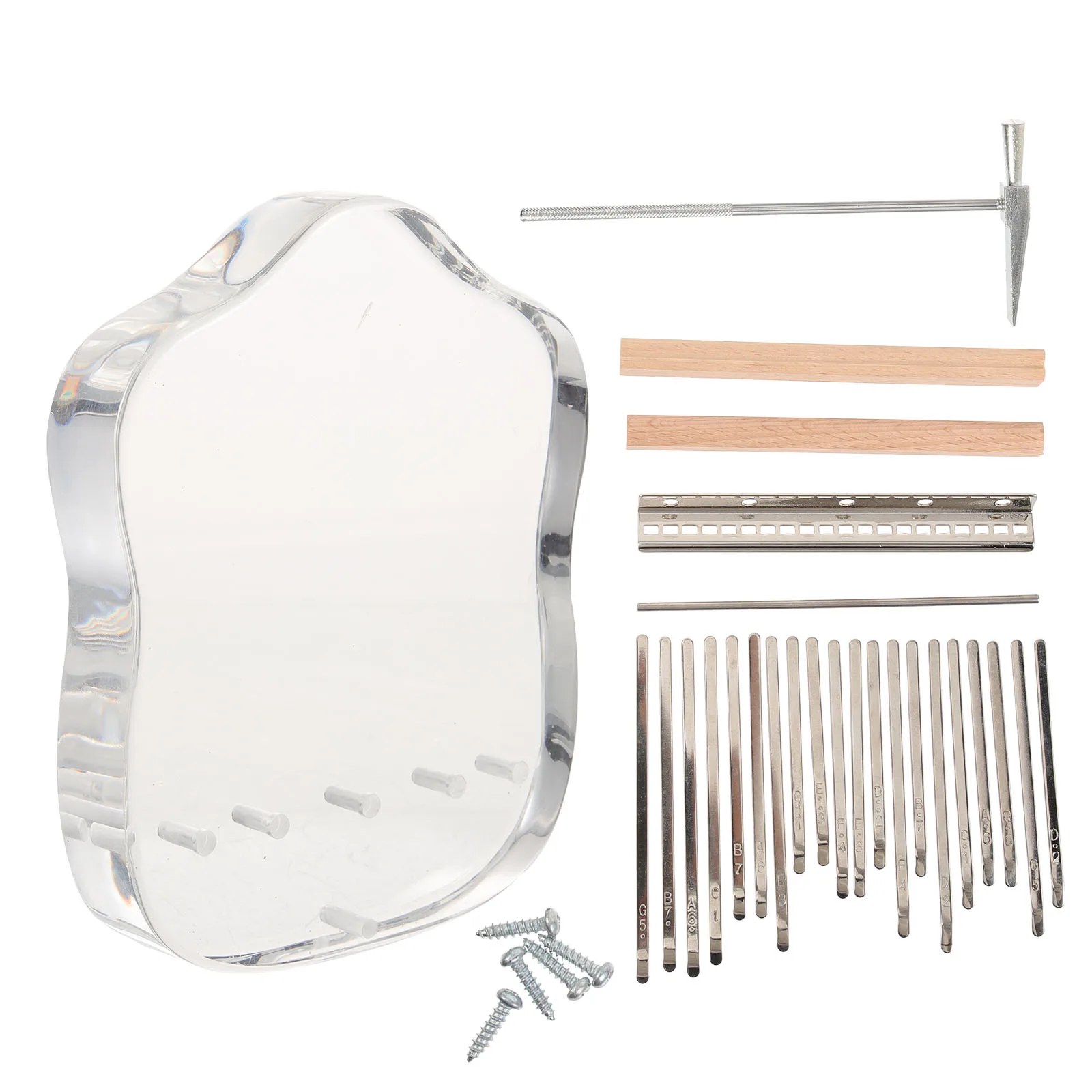 

1 set Thumb Piano Set 17 Keys Kalimba Replacement Accessories Self-Assembly Wonderful Sound