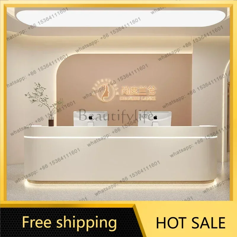 FG Elegant Popular Reception Desk Nordic Commercial Reception Counter Luxury Professional Rezeptionstheke Office Furniture