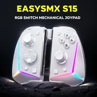 EasySMX Giroscopio Joypad Gamepad S15 Controlador RGB Compatible con Nintendo Switch/OLED, Despertador, NFC Amiibo, Efecto Hall