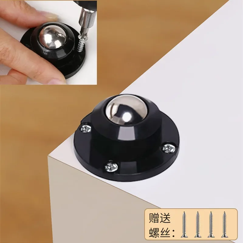 Furniture Casters Wheels Universal Wheel 360° Rotation Stainless Steel Strong Load-bearing Self Adhesive Casters Wheels