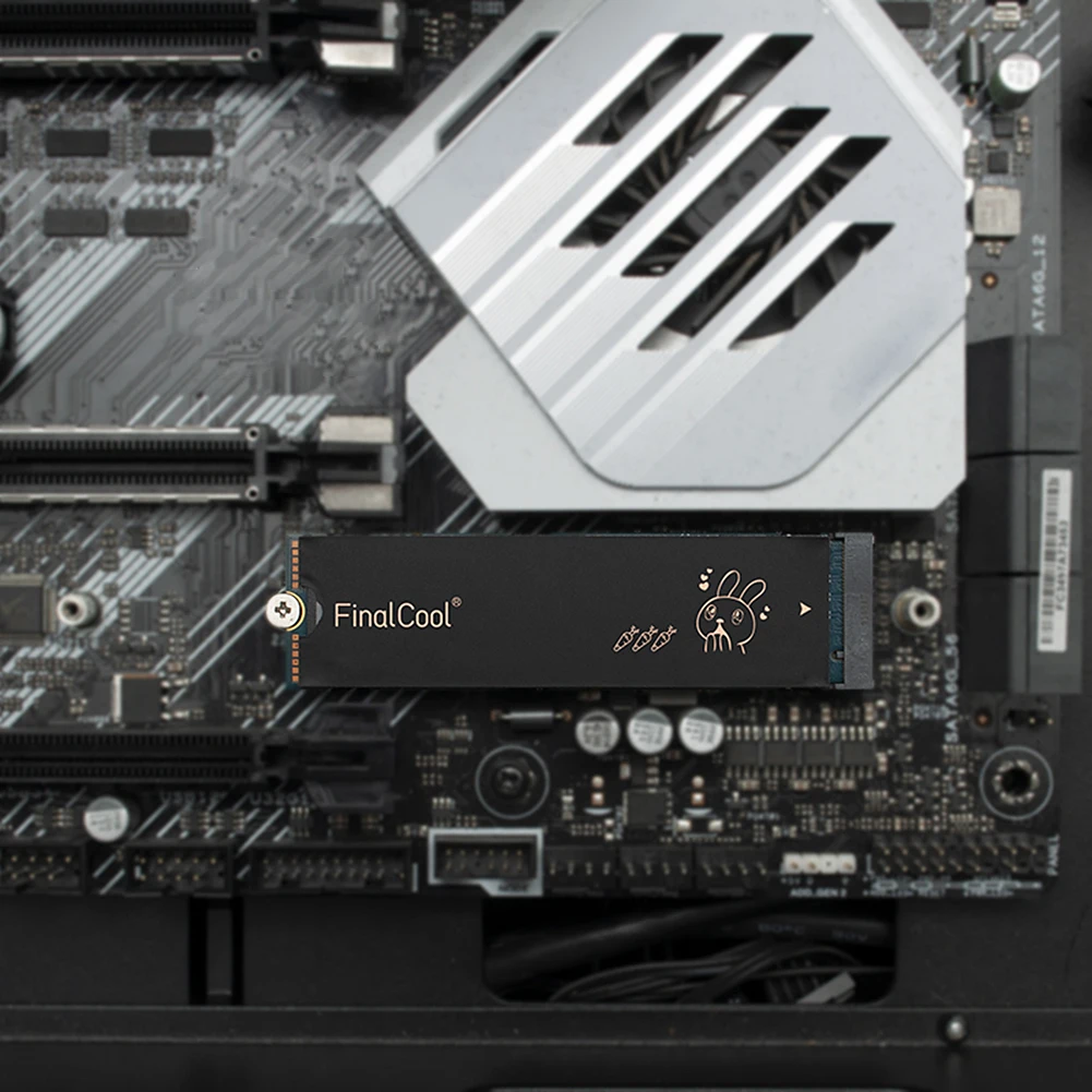 Almohadilla térmica de cobre con revestimiento de grafeno, almohadilla de disipación de calor de 0,2mm, almohadilla termorial ligera y delgada Heastink para M. 2 Nvme SSD, 2 uds.