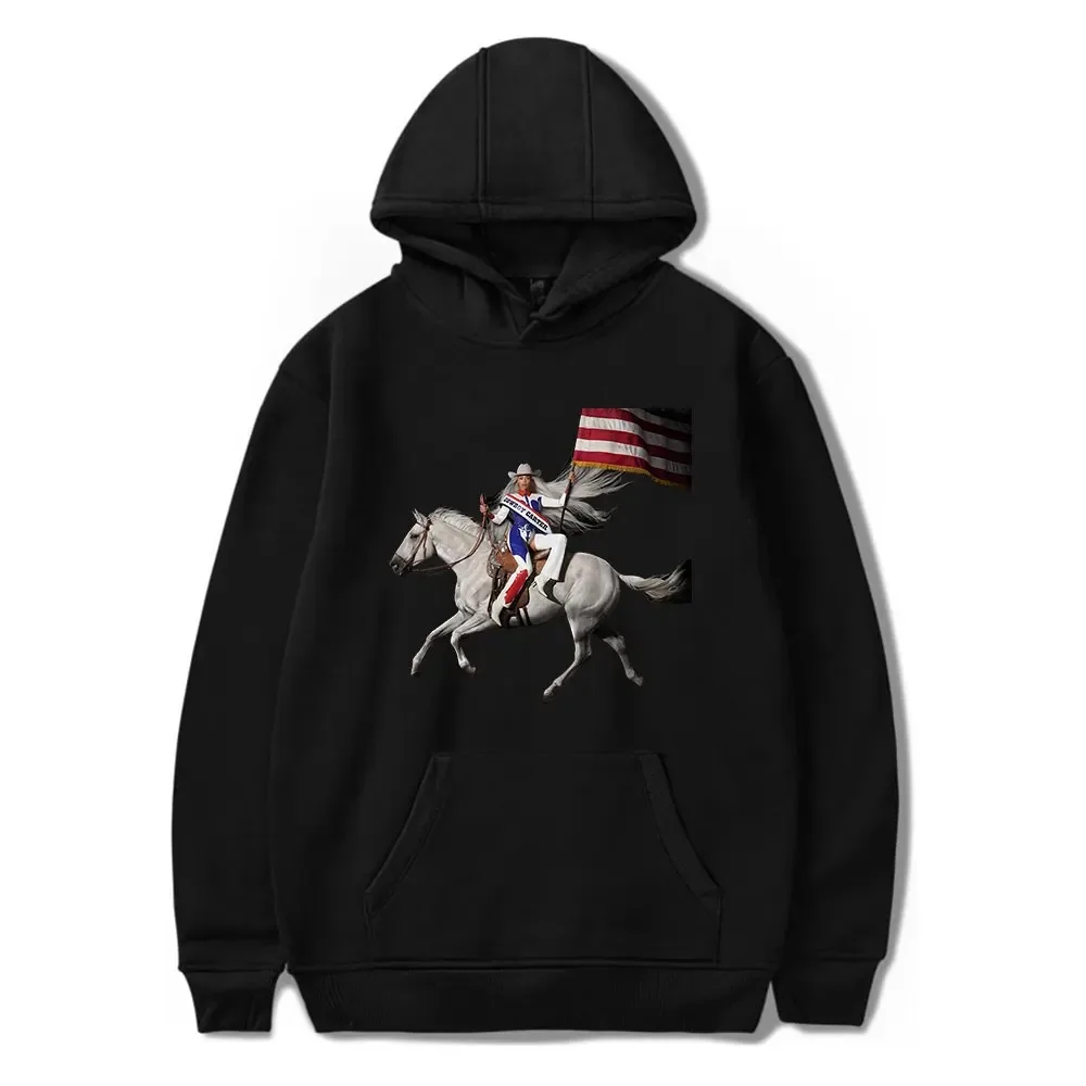 Beyonce Merch Hoodie Cowboy Carter Long Sleeve Crewneck Sweatshirt For Men/Women Unisex Winter Trend Hooded