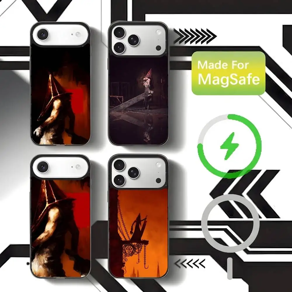 

Red Pyramid Slient Hill 2 Re Phone Case For iPhone 17,16,15,14,13,12,11,Pro,Max,Plus,Mini,E Magnetic Magsafe Wireless Charging