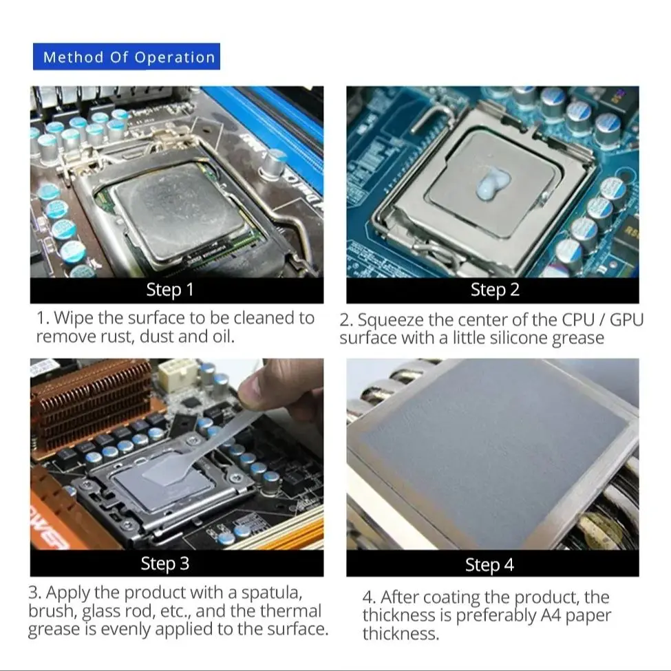 50/100 sztuk GD900 smar termiczny 0.5g 4.8W/mk pasta termiczna przewodzący silikonowy tynk radiator kompound dla GPU chłodnica procesora — zdjęcie 6