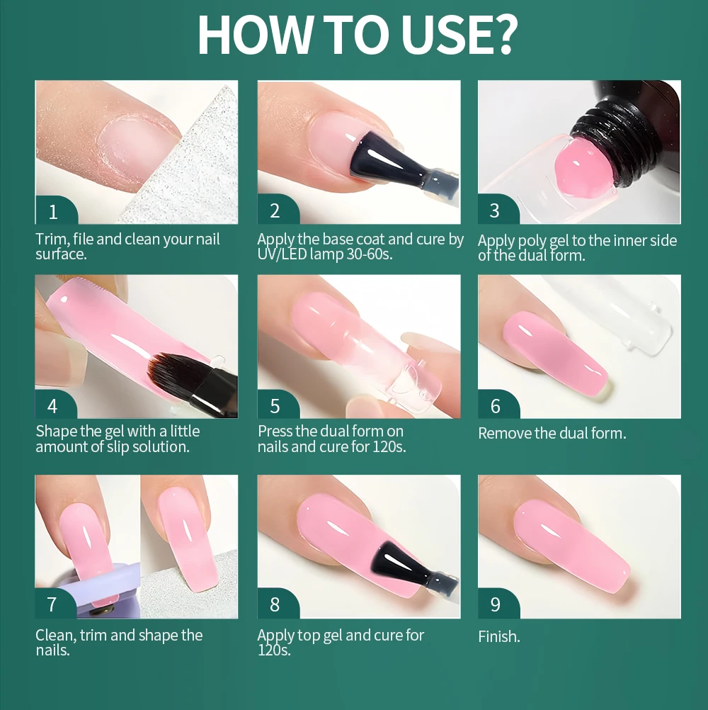 Nailpop Bunte Dual-Form-Nagelformen, 75/288/360 Stück, mehrere Formen für Gelverlängerungen, wiederverwendbar, für den professionellen und privaten Gebrauch – Detail 25