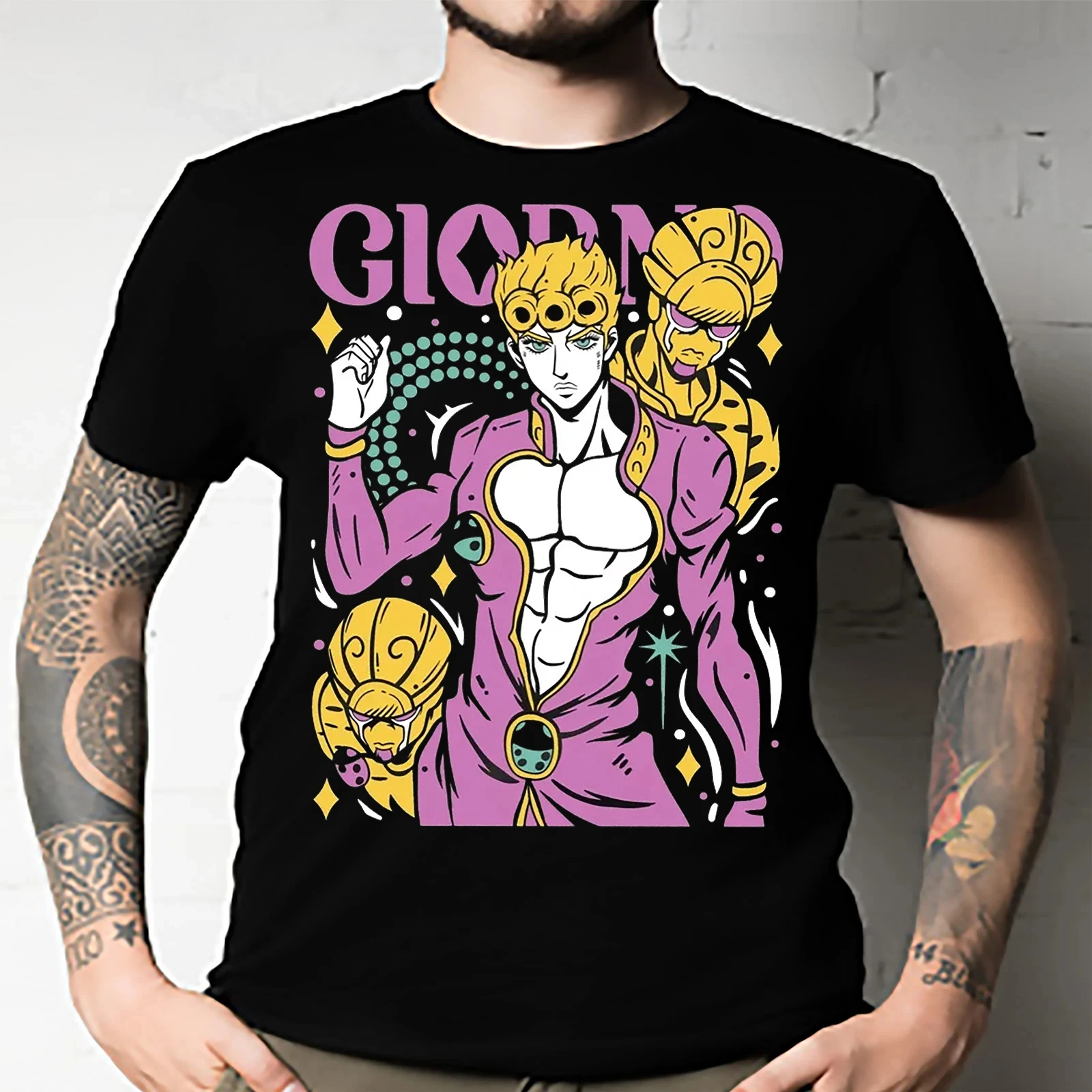 

Summer Giorno Giovanna T-shirt JoJo's Bizarre Adventure Anime Gift Shirt UNISEX T-Shirt Restoration Limited Edition